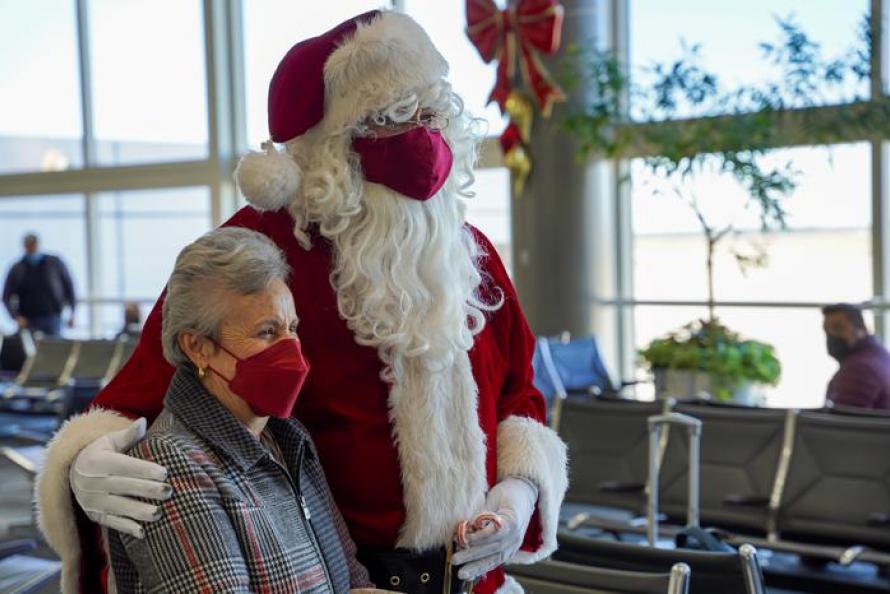 Santa visiting IAH