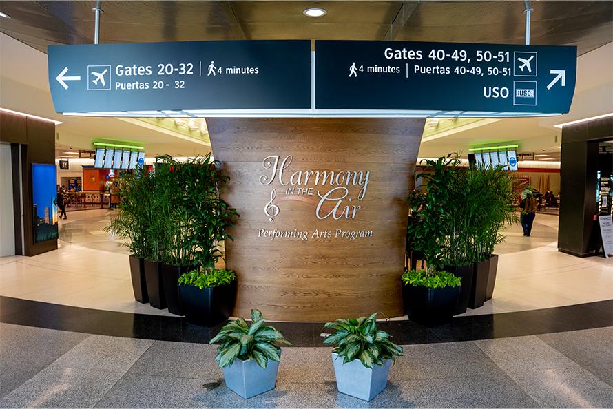 Harmony in the Air stage at Hobby Airport. 