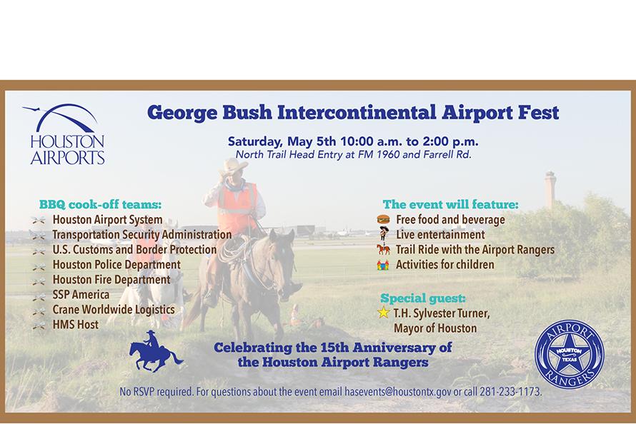 Join us May 5! Houston Airport System Hosts Free Festival at IAH