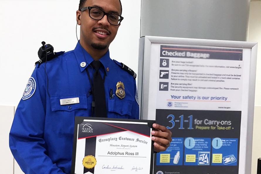TSA Agent Showcases Houston Friendly Spirit